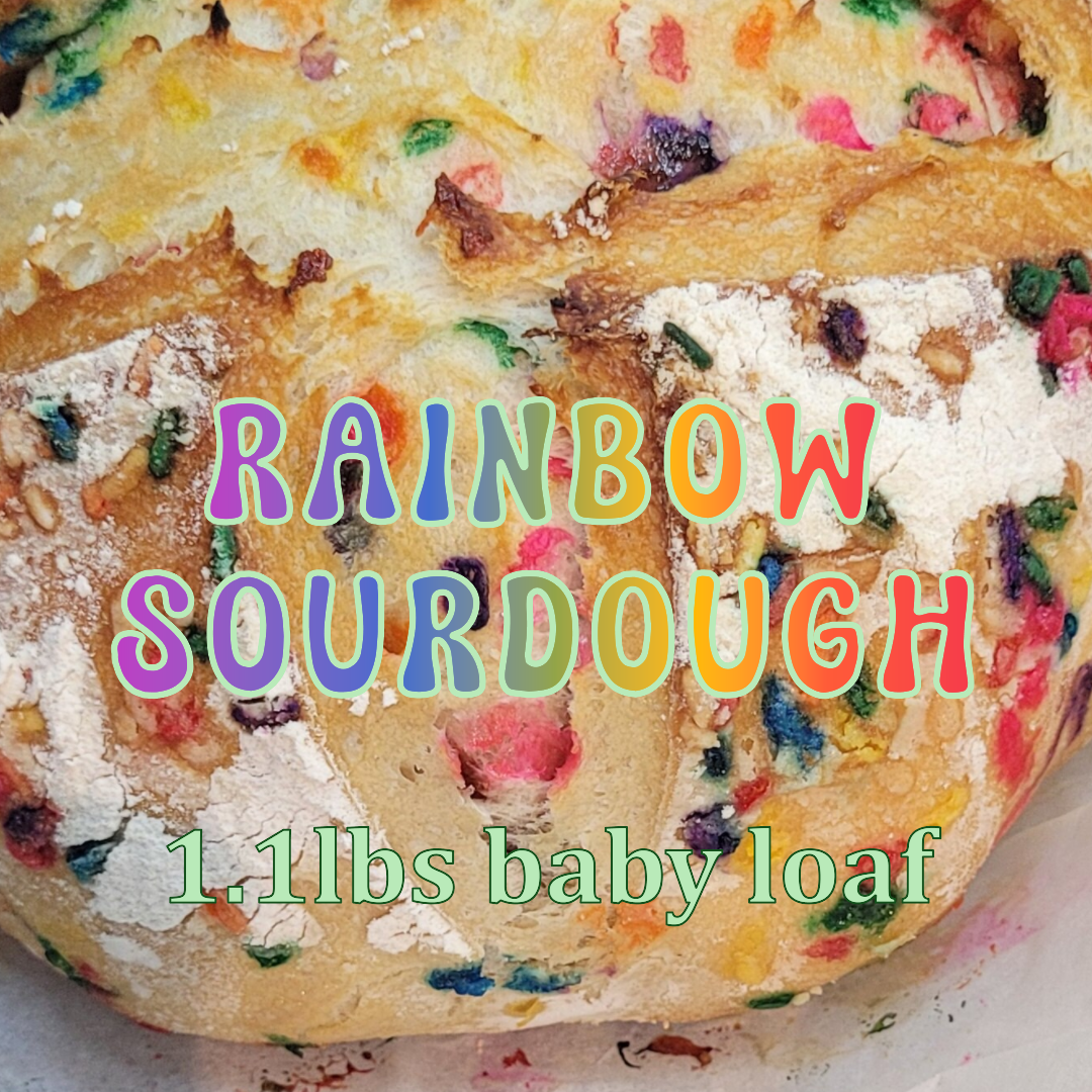 Rainbow Vanilla Sourdough- year 1847 Baby Loaf 1.1lbs